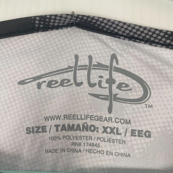 Reel Life Women's Long Sleeve UV Top Stretch Lightweig Size XXL Black/Gray - Picture 4 of 12